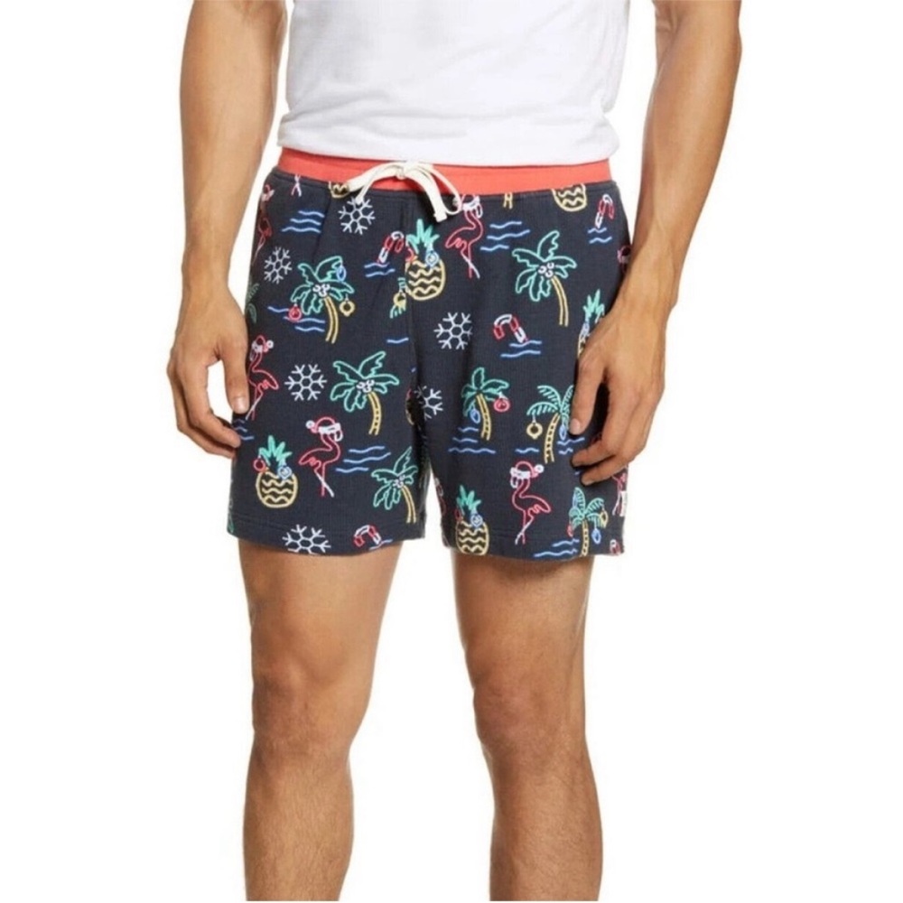 Chubbies Candy Cane Lanes Print Waffle Knit Lounge Shorts Size XXL